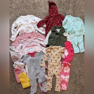 3-6/6m baby girl's clothing lot
